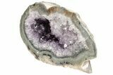 7.4" Purple Amethyst Geode With Polished Face - Uruguay - #199718-2